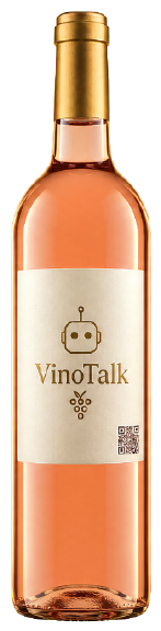 VinoTalk rose wine bottle with QR code