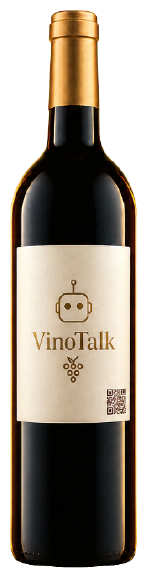 VinoTalk red wine bottle with QR code